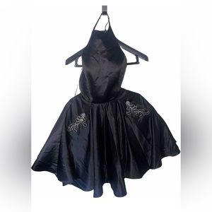 Angela & Alison Women's dress size 0 Black With stones Party Cocktail Homecoming